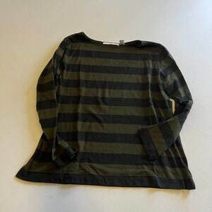 JOSEPHINE Chaus sport green black striped top M